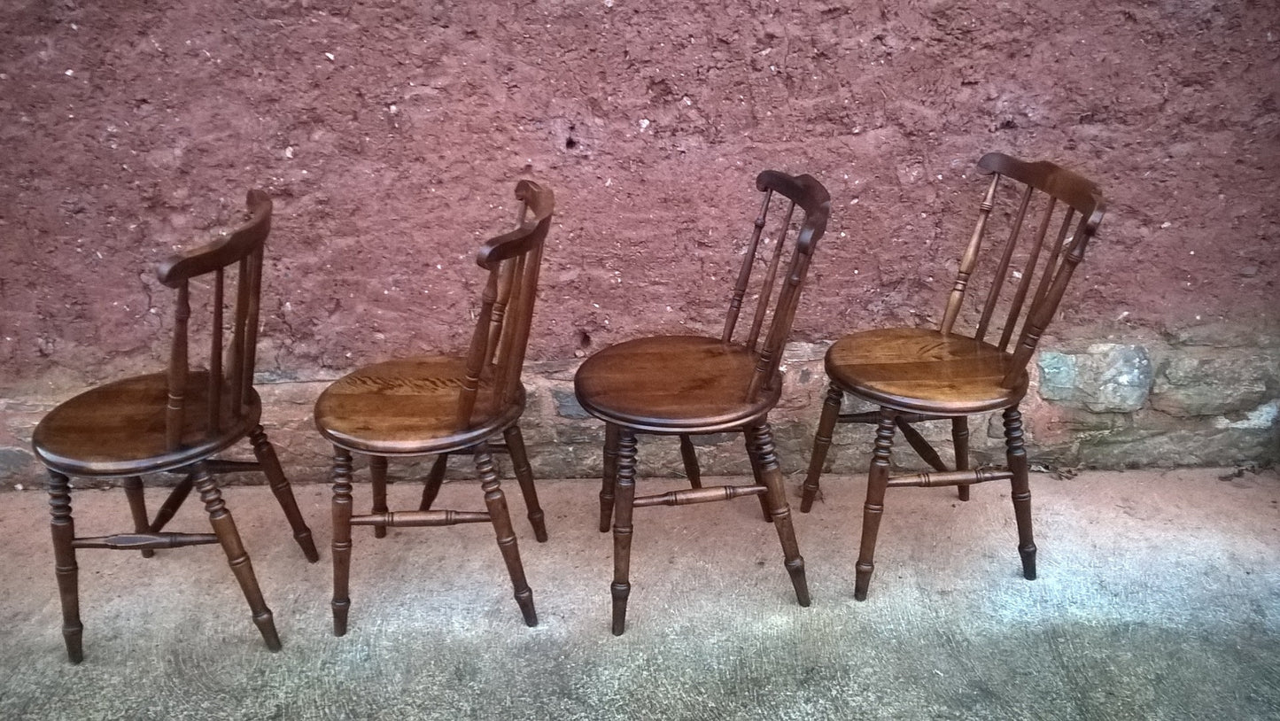 Set Of Four Antique Kitchen Chairs
