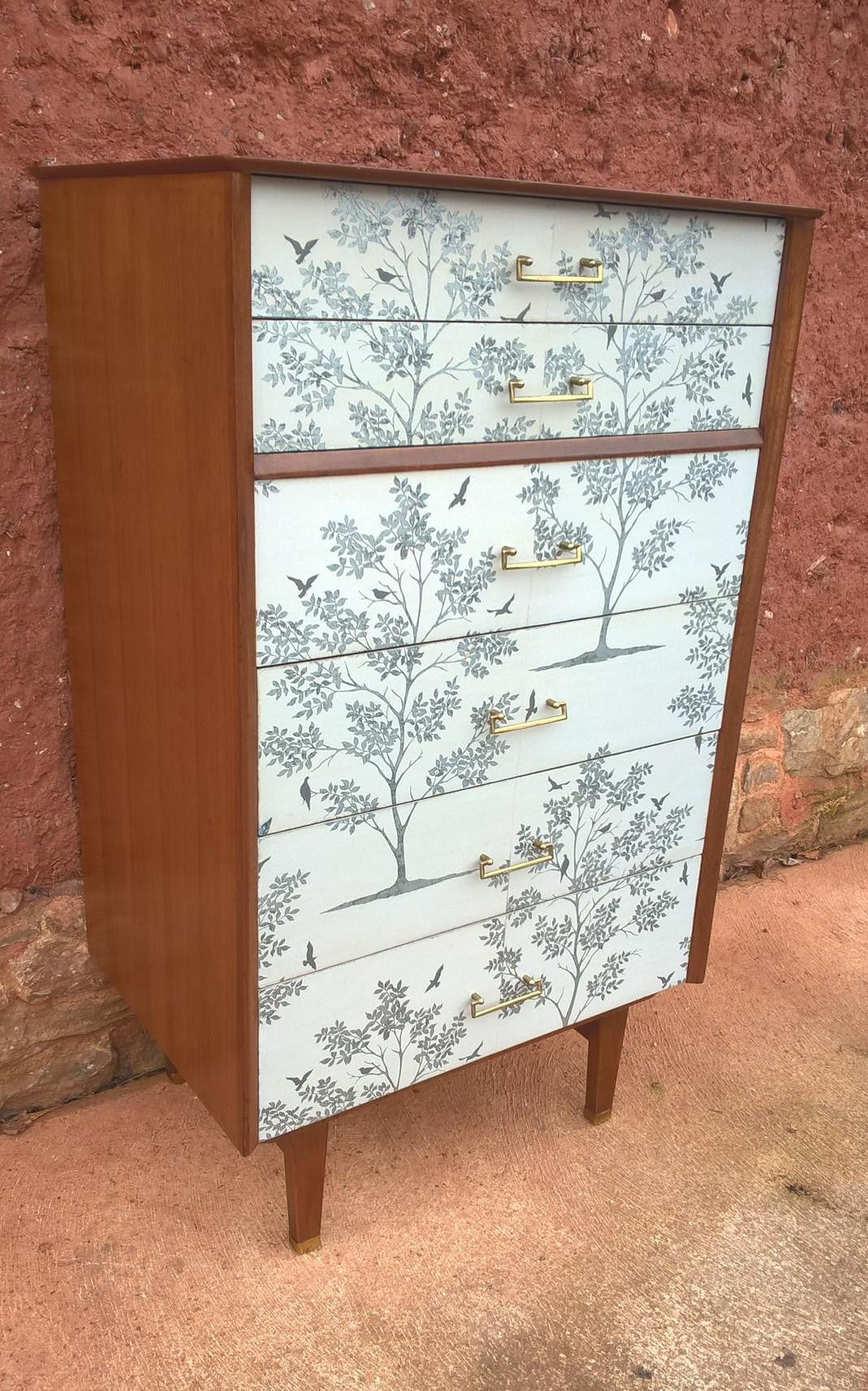 Upcycled Vintage Retro Chest Of Drawers