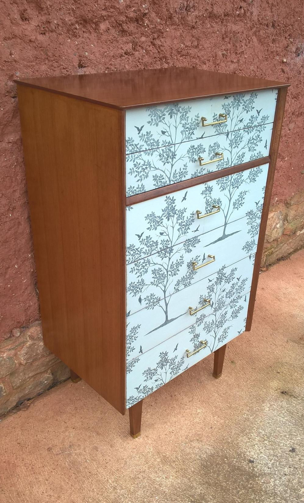 Upcycled Vintage Retro Chest Of Drawers