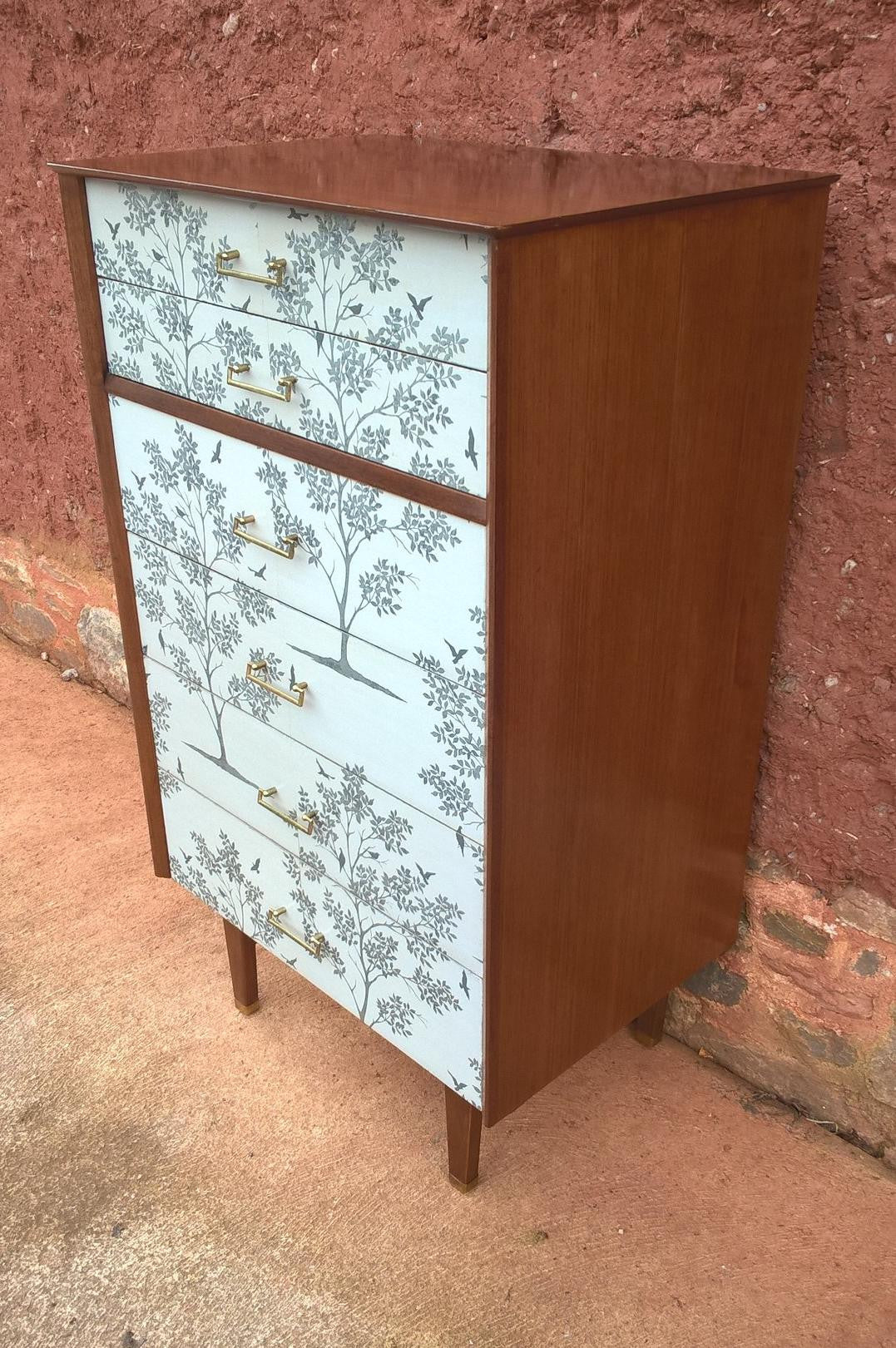 Upcycled Vintage Retro Chest Of Drawers