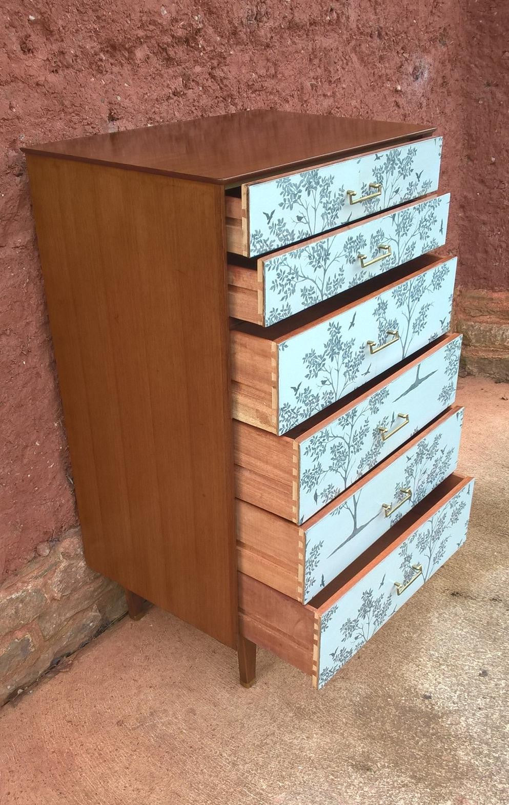 Upcycled Vintage Retro Chest Of Drawers