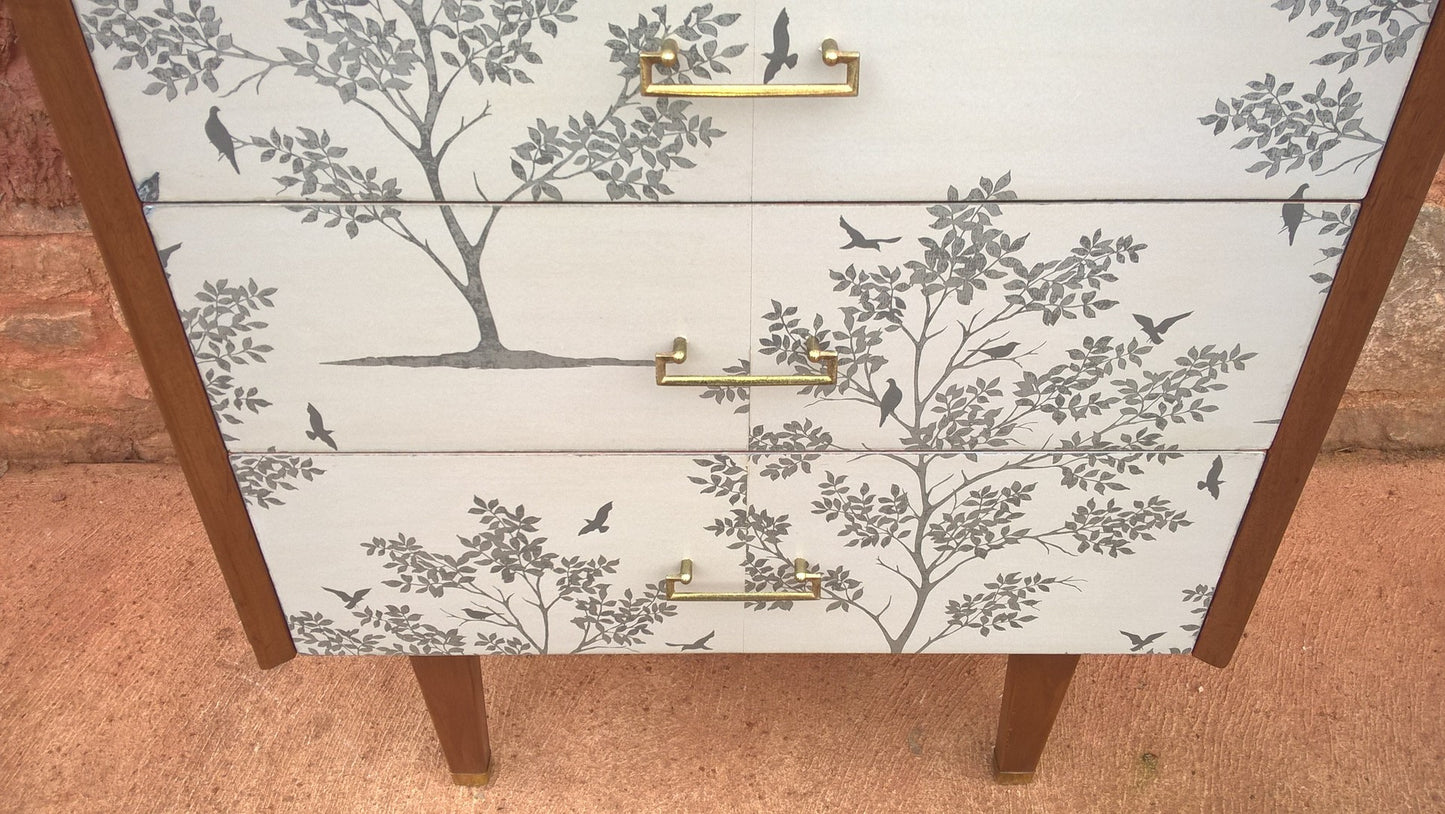 Upcycled Vintage Retro Chest Of Drawers