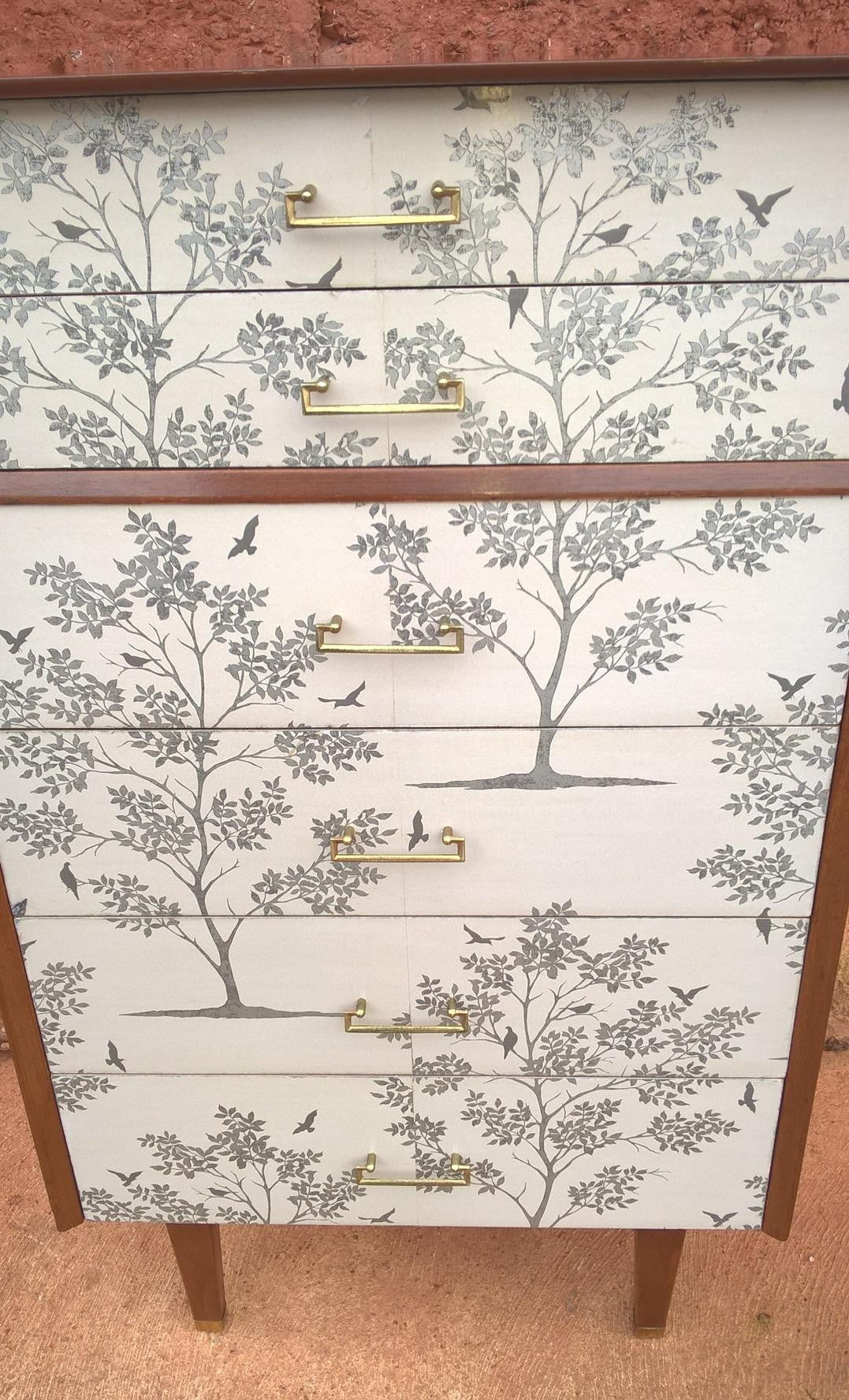 Upcycled Vintage Retro Chest Of Drawers