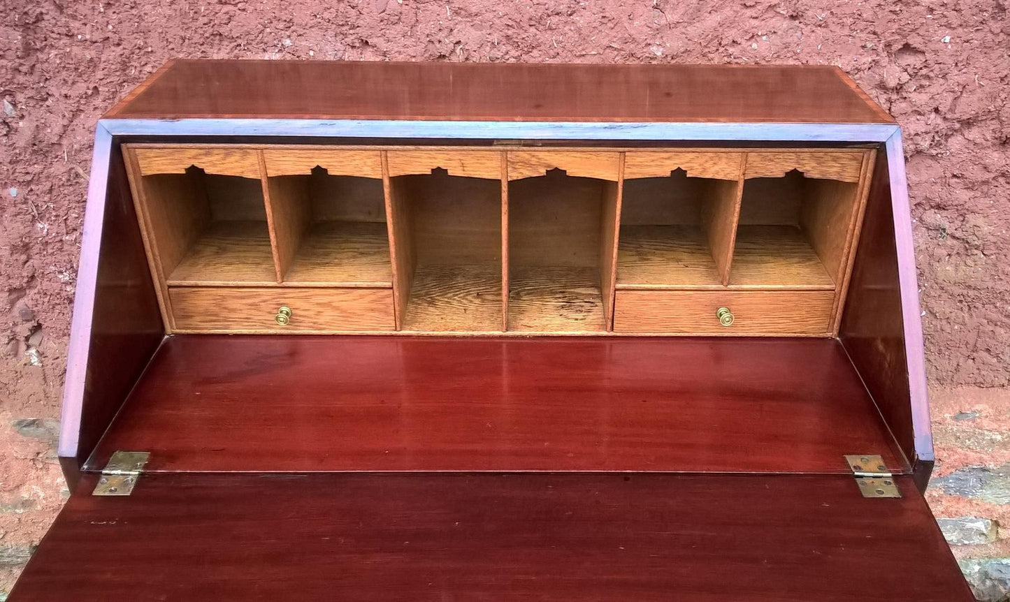 Vintage Inlaid Mahogany Bureau