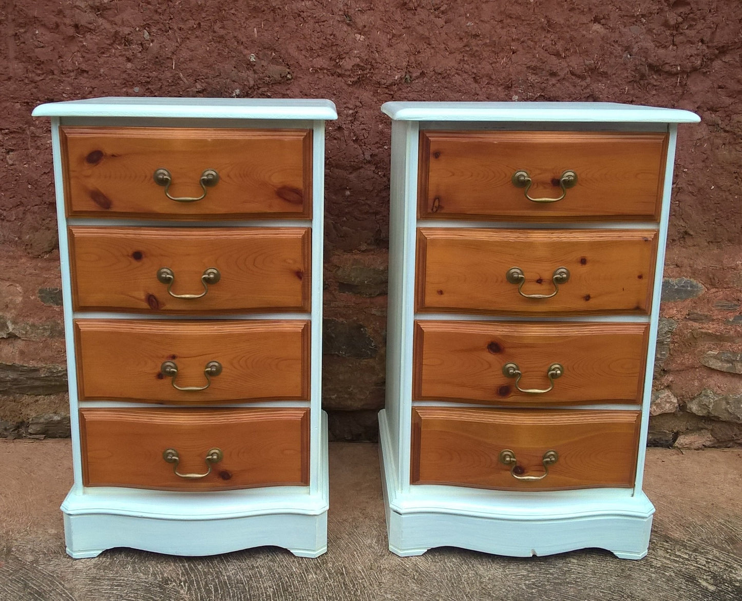 Pair Of Vintage Pine Bedside Chests / Bedside Cabinets