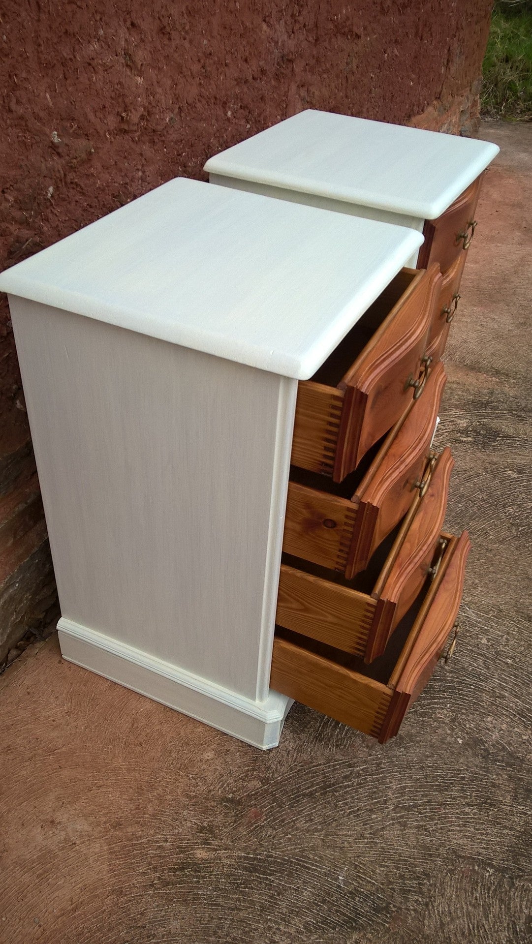 Pair Of Vintage Pine Bedside Chests / Bedside Cabinets