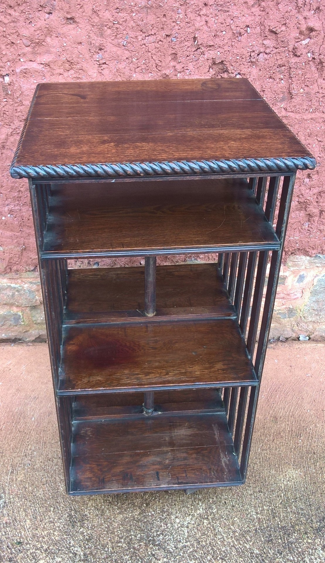 Vintage Oak Revolving Bookcase