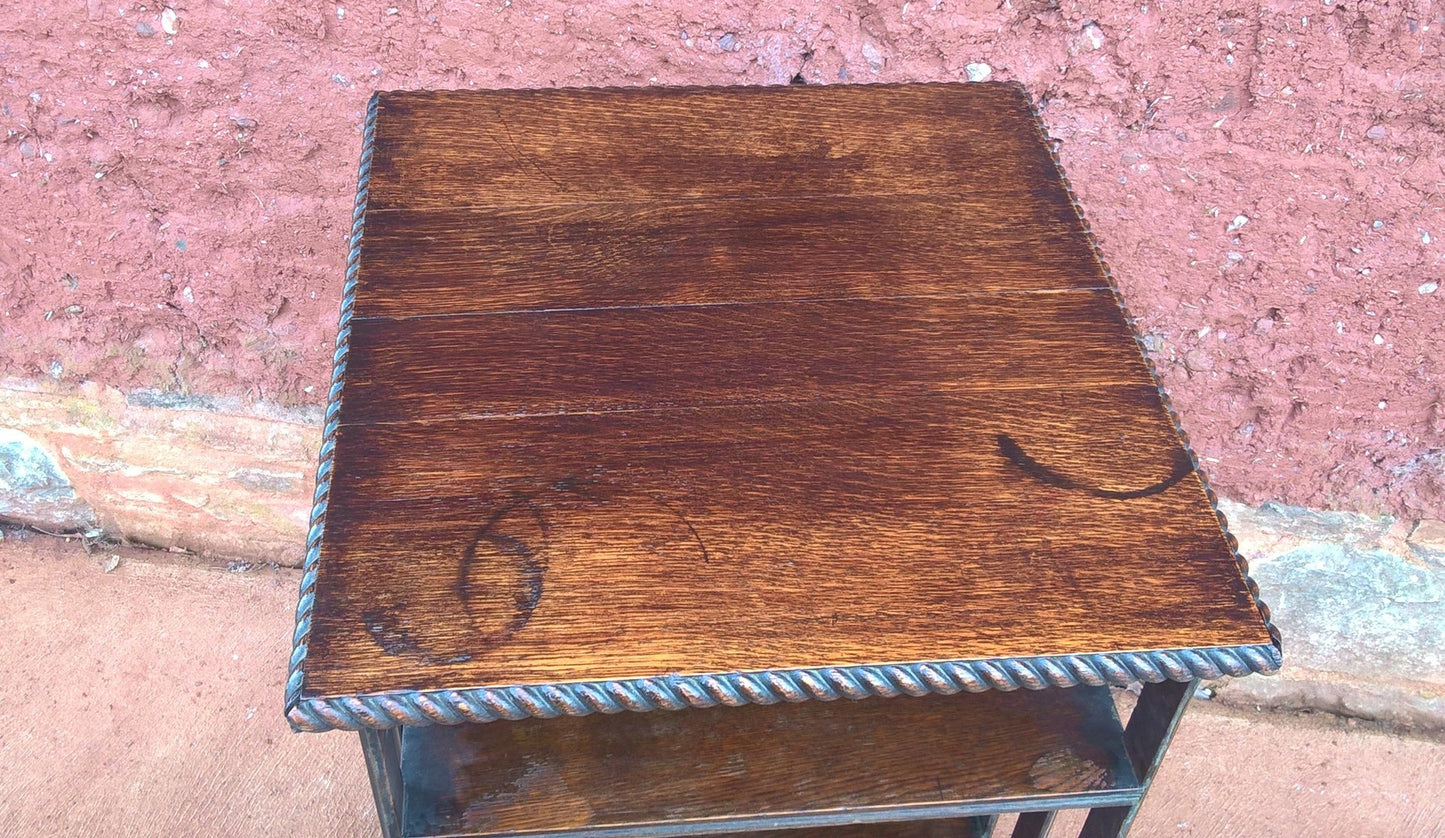 Vintage Oak Revolving Bookcase
