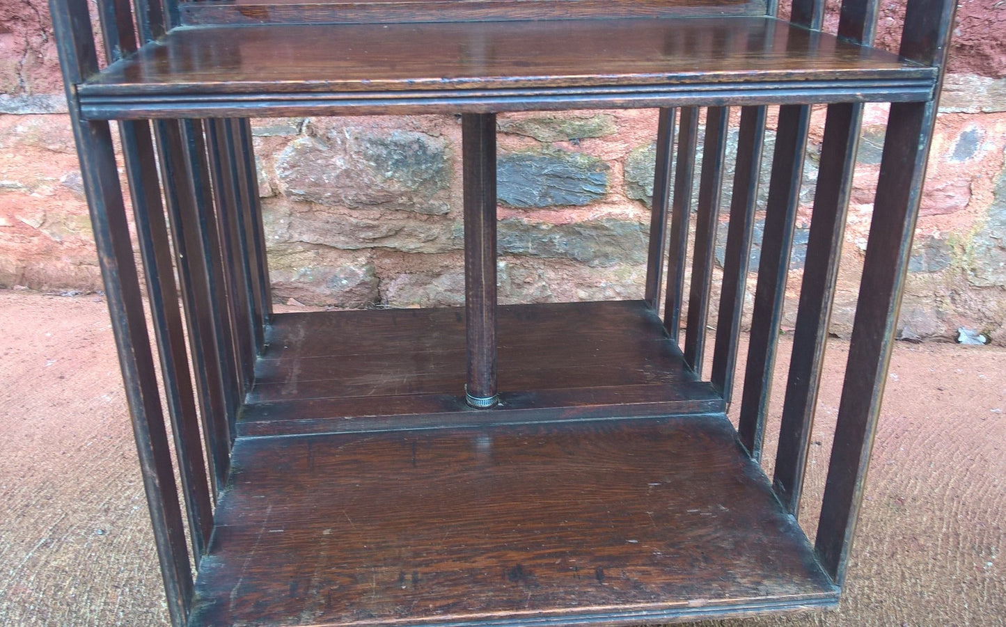 Vintage Oak Revolving Bookcase