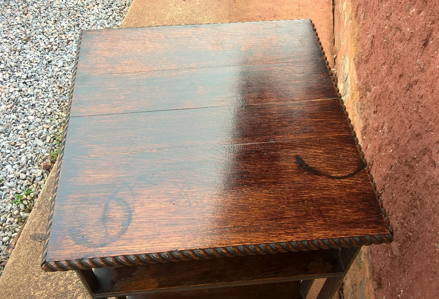 Vintage Oak Revolving Bookcase
