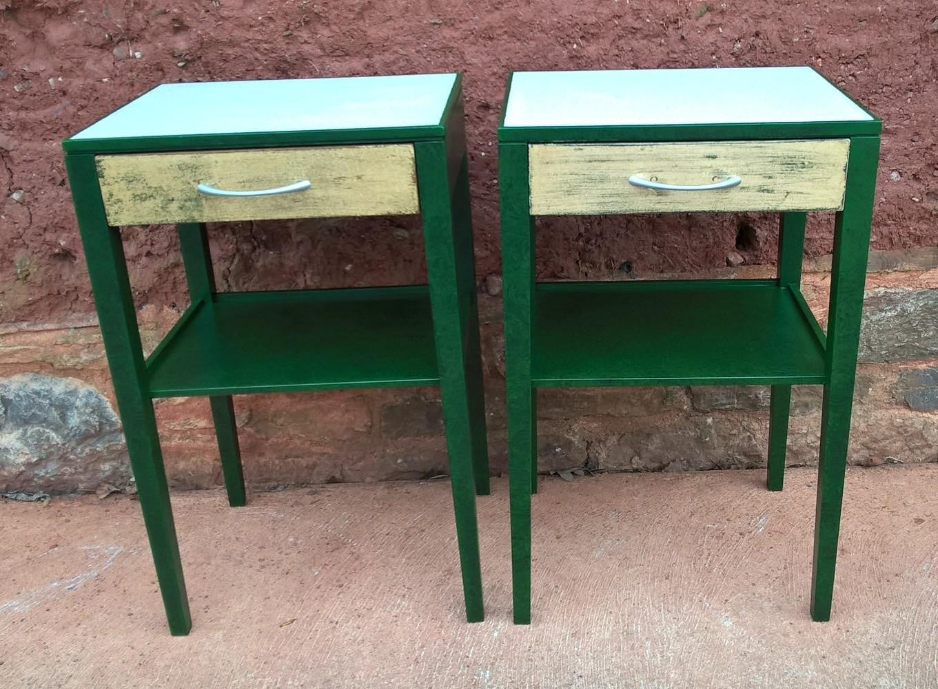 Pair Of Retro Bedside Tables or Lamp Tables