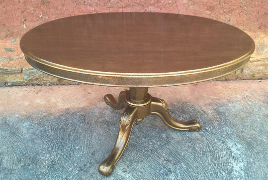 Upcycled Antique Mahogany Dining Table On Carved Tripod Base