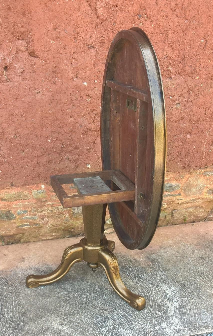 Upcycled Antique Mahogany Dining Table On Carved Tripod Base