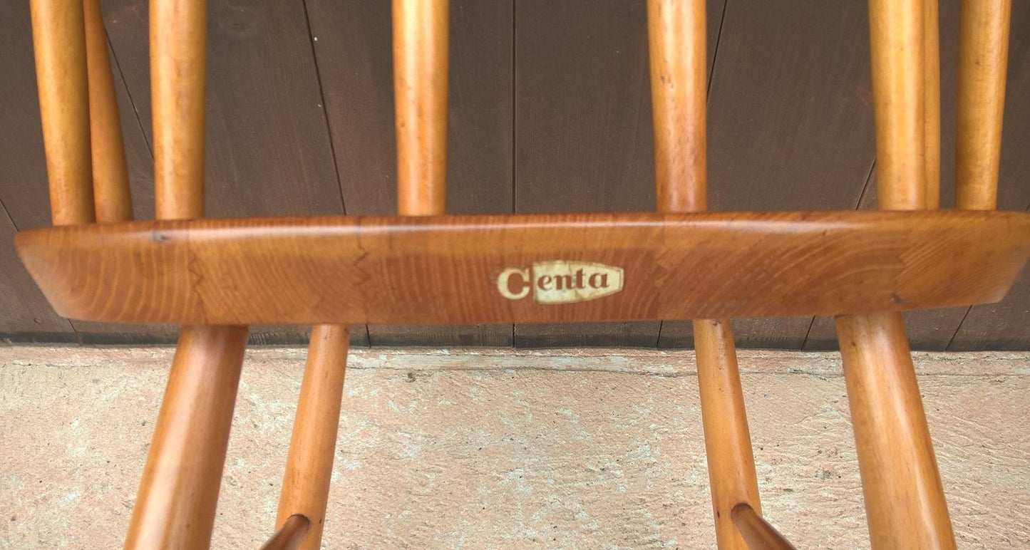 Rare (Ercol Style) Retro Table And 4 Chairs Made By Centa.