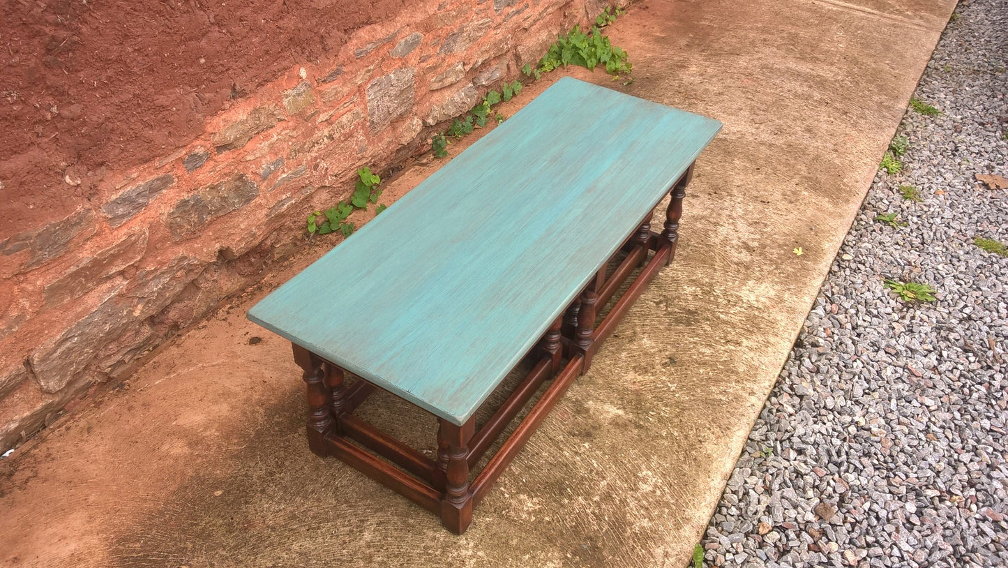 110.....Vintage Long John Nest Of Tables Reprodux