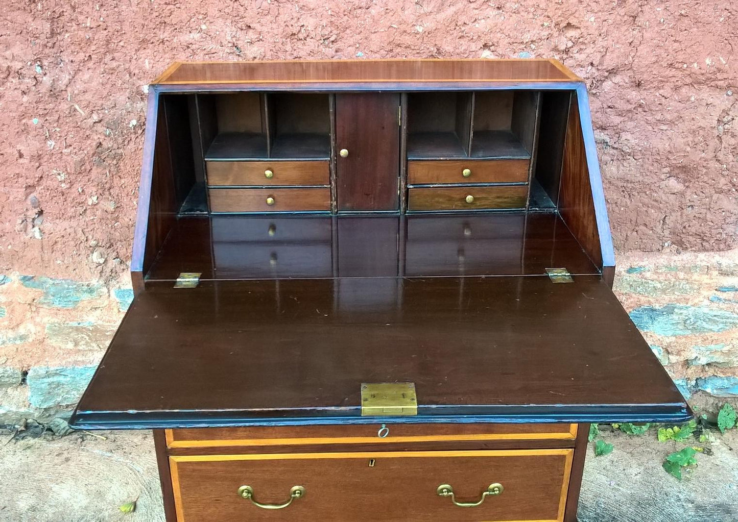 Stunning Vintage Inlaid Mahogany Bureau