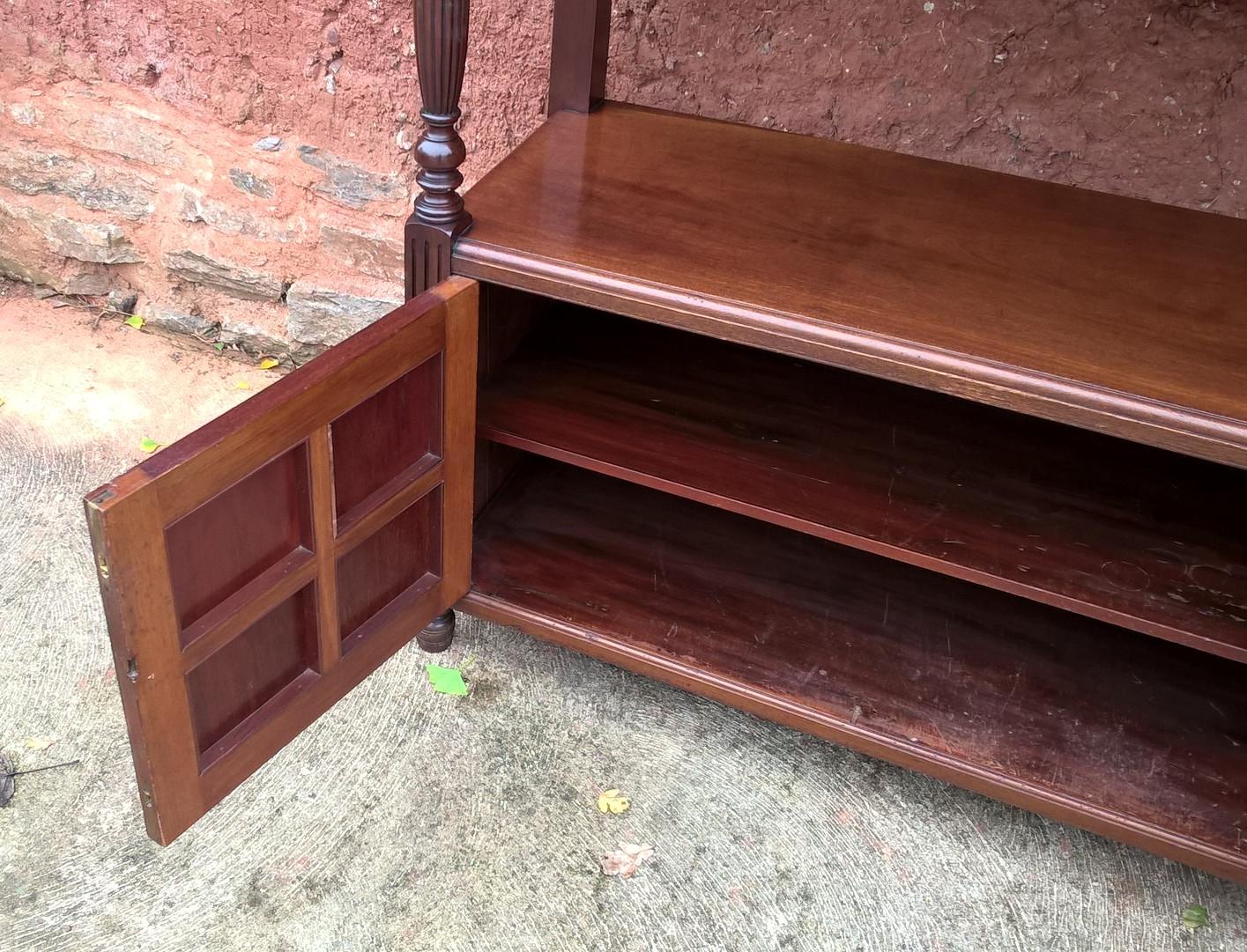 Handsome Arts and Crafts Solid Walnut Buffet / Serving Table