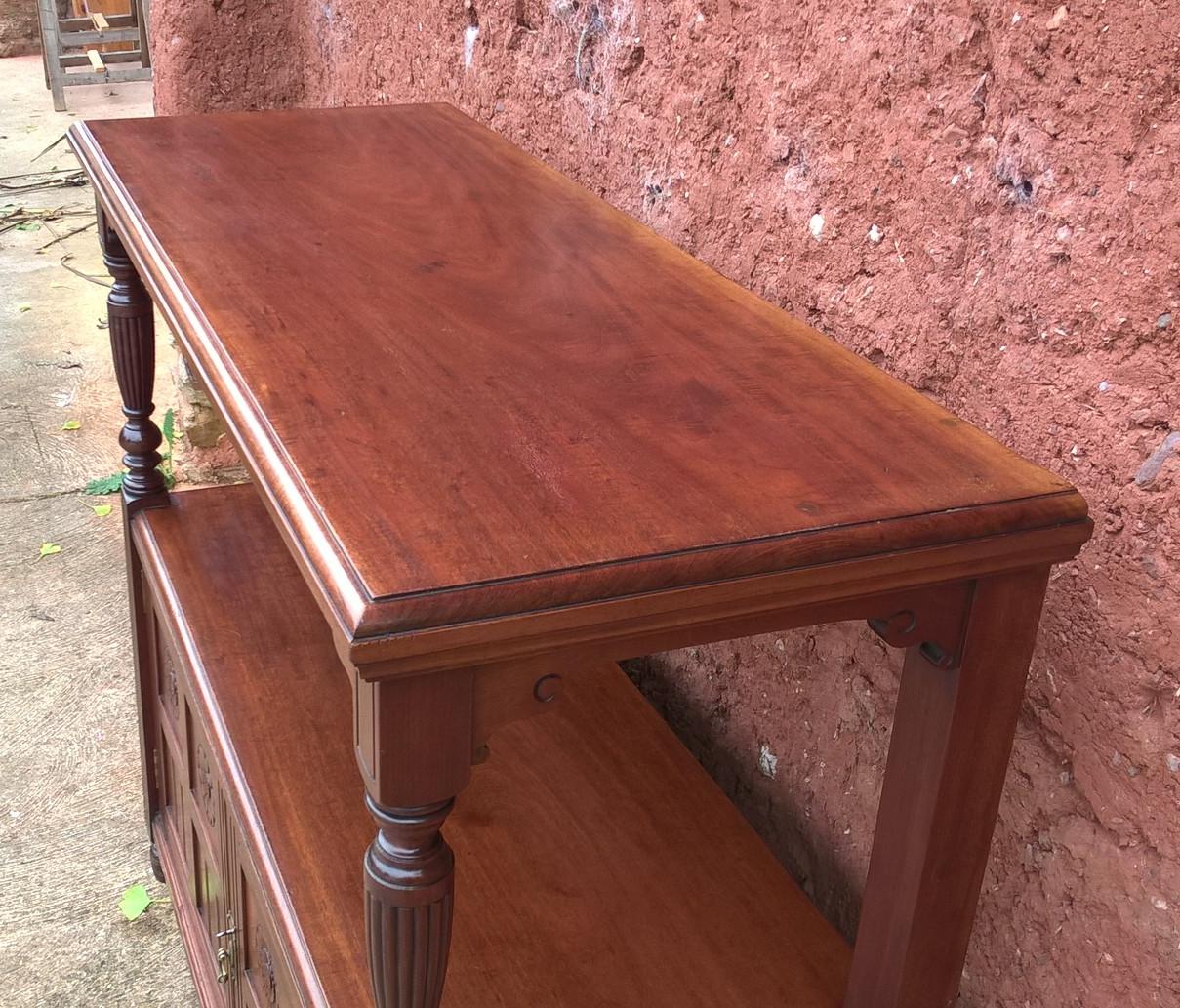 Handsome Arts and Crafts Solid Walnut Buffet / Serving Table