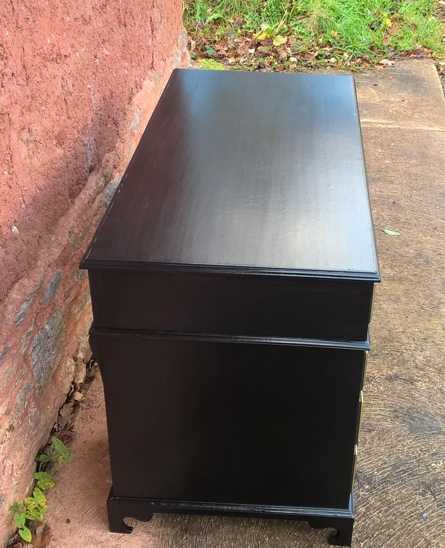 Stunning Vintage Upcycled 9 Drawer Pedestal Desk