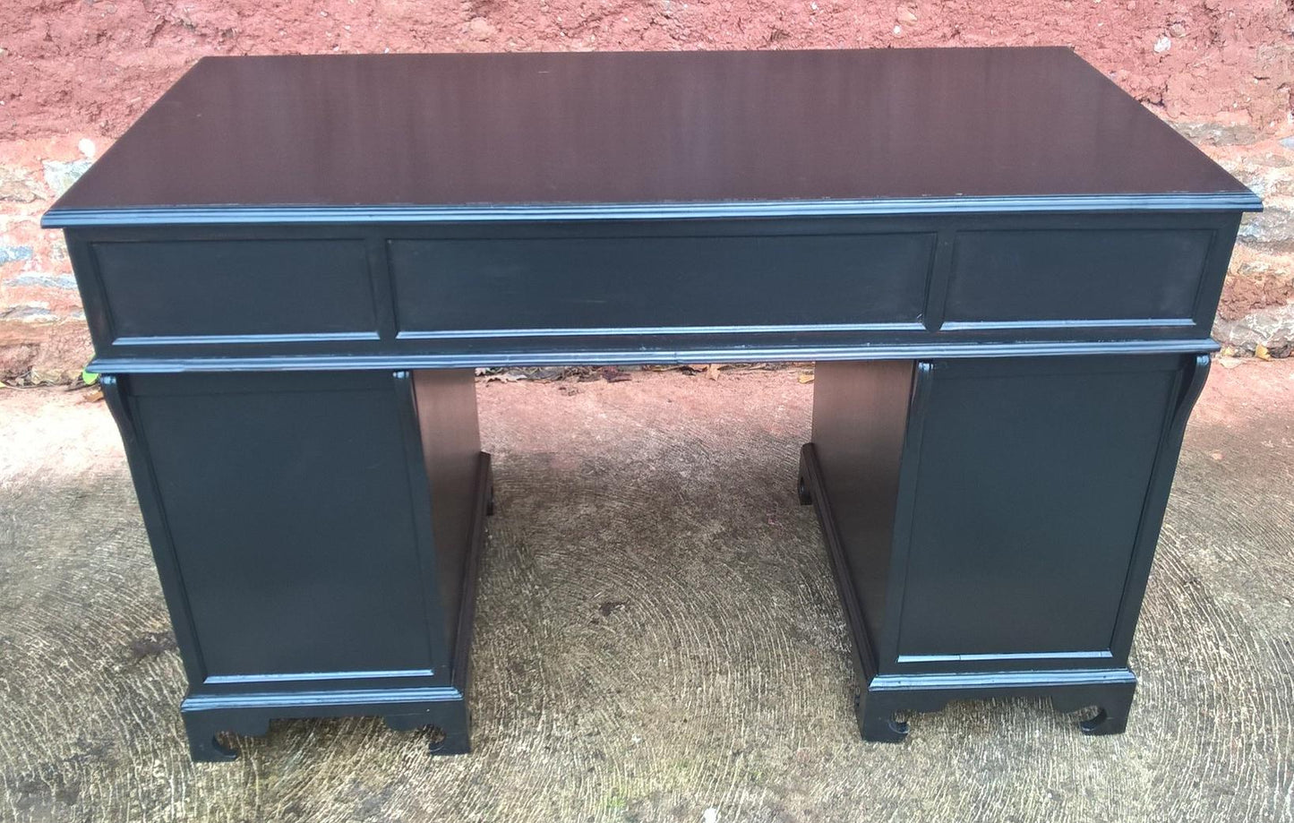 Stunning Vintage Upcycled 9 Drawer Pedestal Desk
