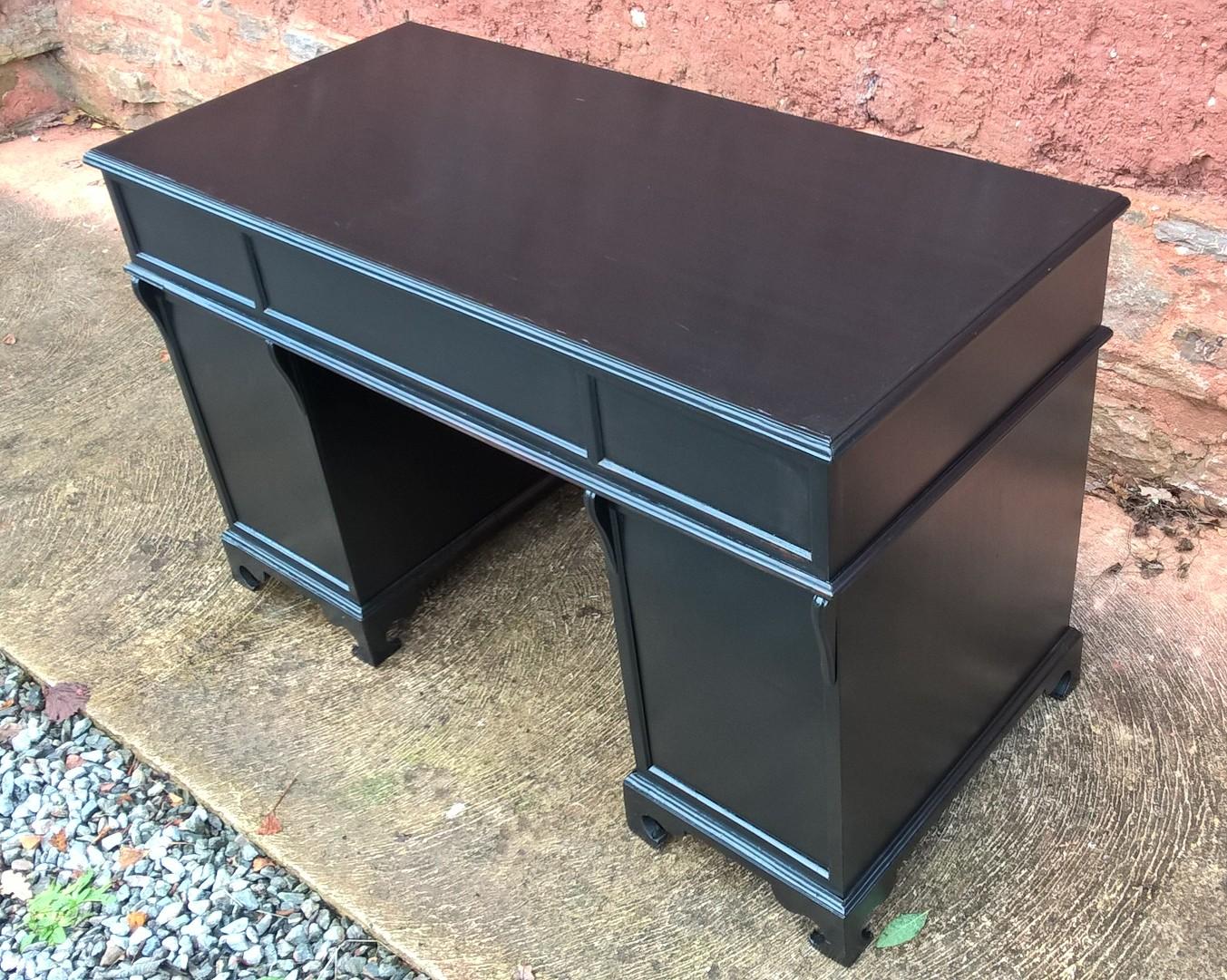 Stunning Vintage Upcycled 9 Drawer Pedestal Desk