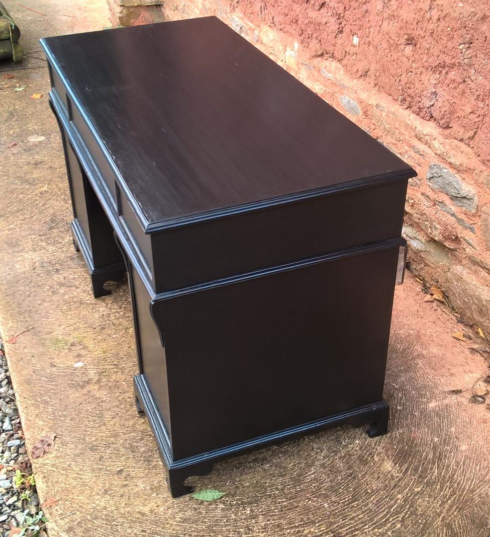 Stunning Vintage Upcycled 9 Drawer Pedestal Desk