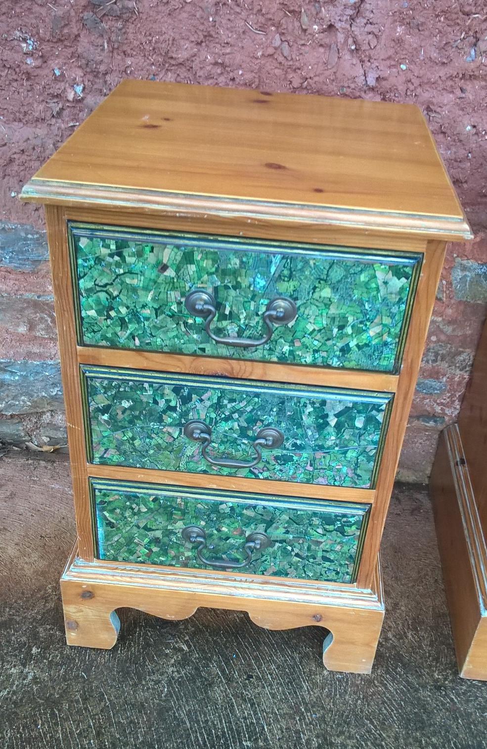 A Pair Of Vintage Stripped Pine Bedside Cabinets / Bedside Chests / Lamp Tables SOLD