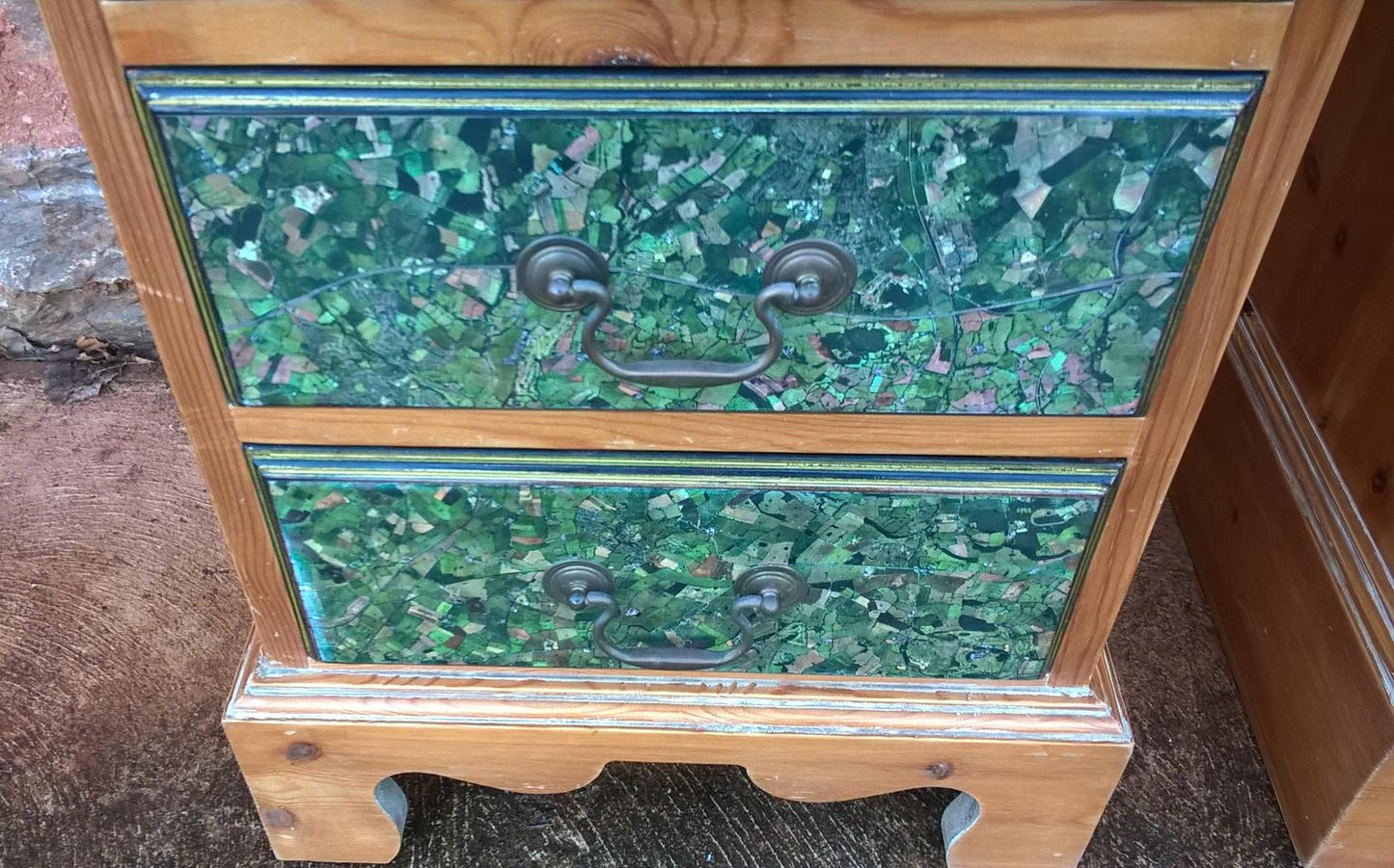 A Pair Of Vintage Stripped Pine Bedside Cabinets / Bedside Chests / Lamp Tables SOLD