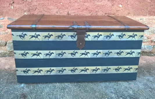 Vintage Hardwood Storage Chest - Upcycled Blanket Box - Coffee Table