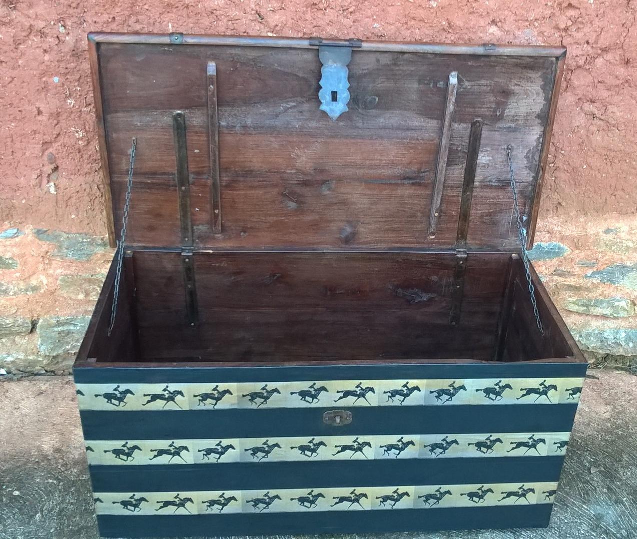 Vintage Hardwood Storage Chest - Upcycled Blanket Box - Coffee Table