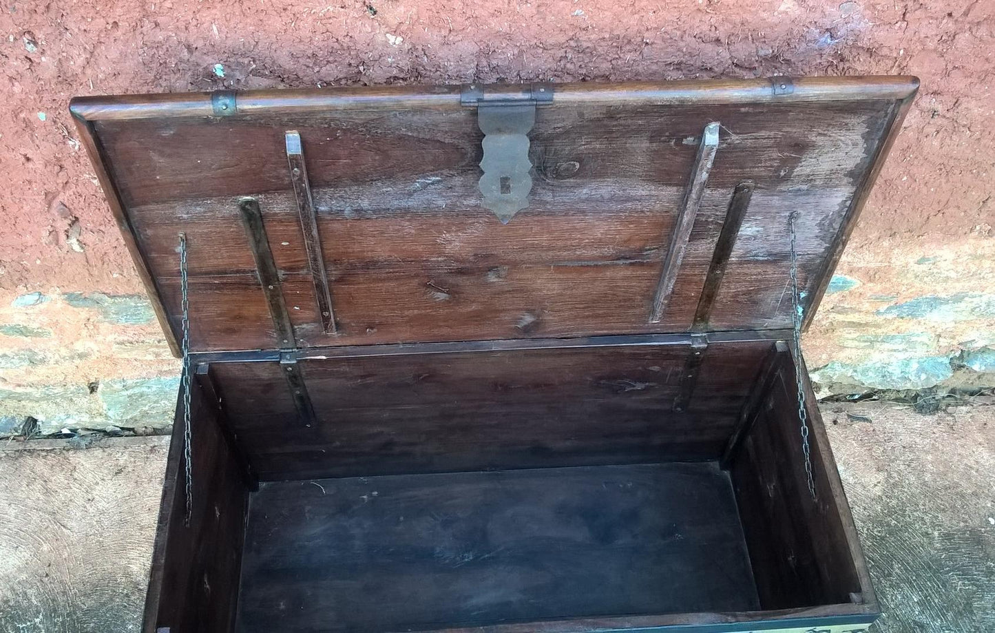 Vintage Hardwood Storage Chest - Upcycled Blanket Box - Coffee Table