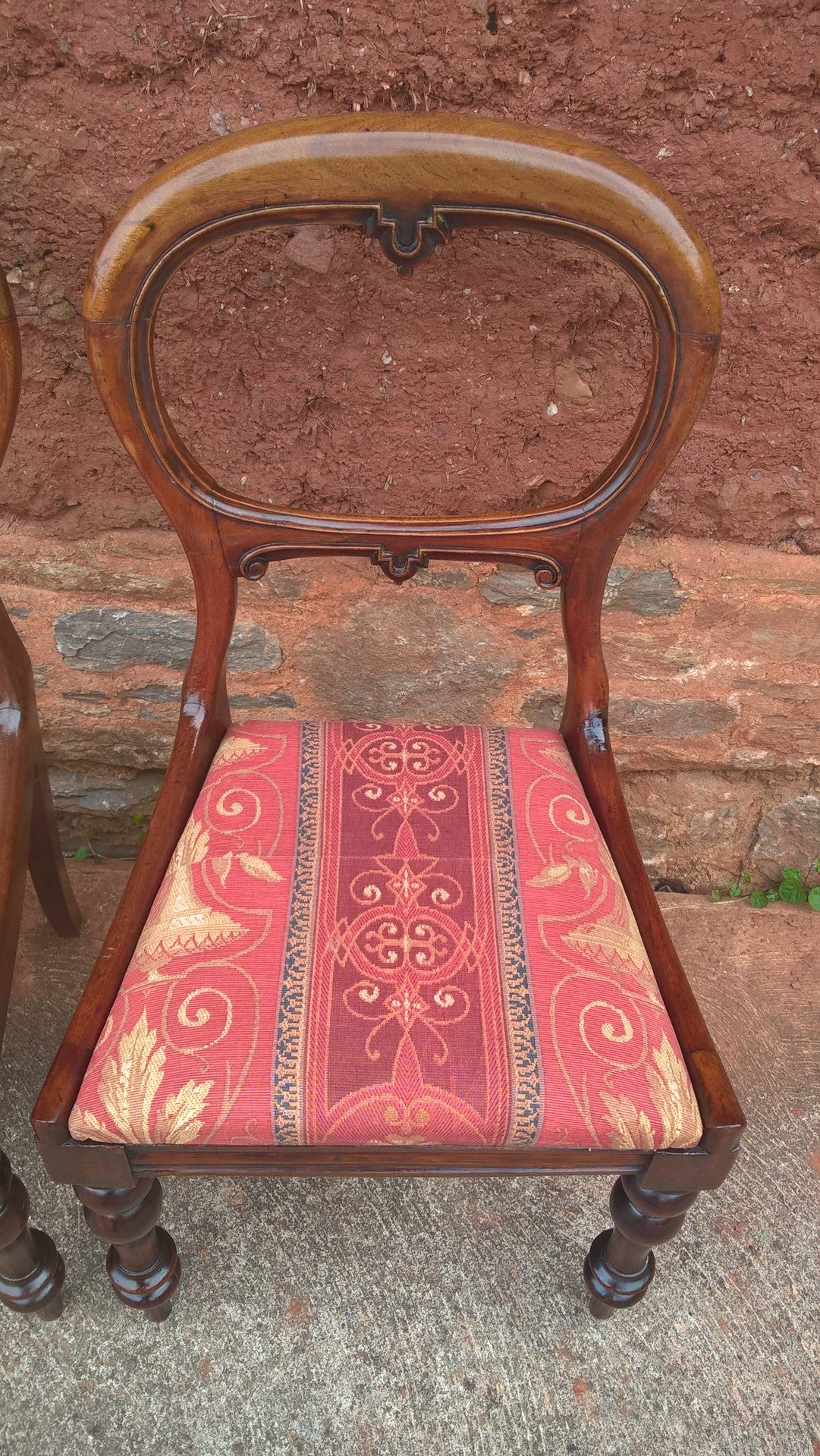 DINING CHAIRS - BALLOON BACK CHAIRS - SET OF 4 CHAIRS