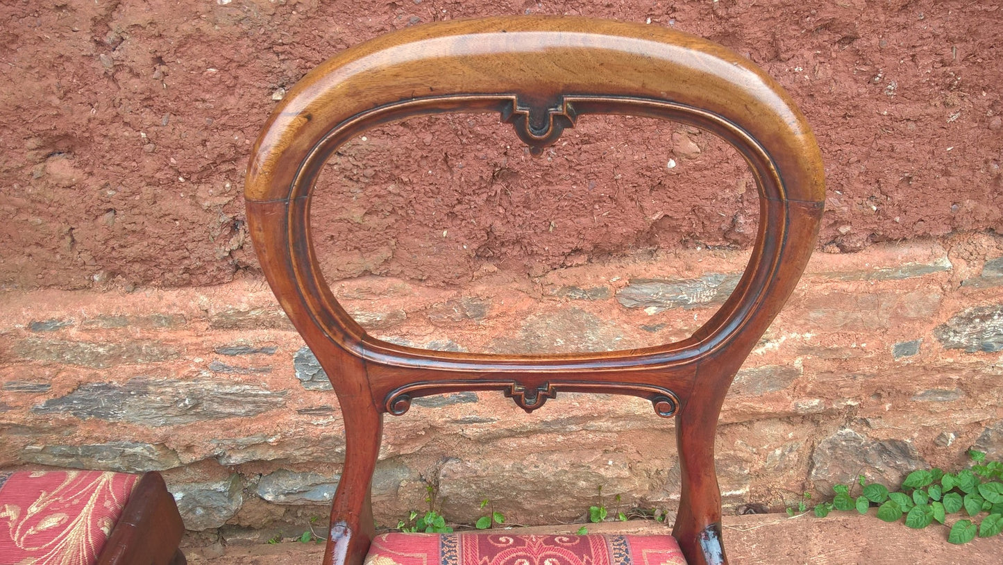 DINING CHAIRS - BALLOON BACK CHAIRS - SET OF 4 CHAIRS