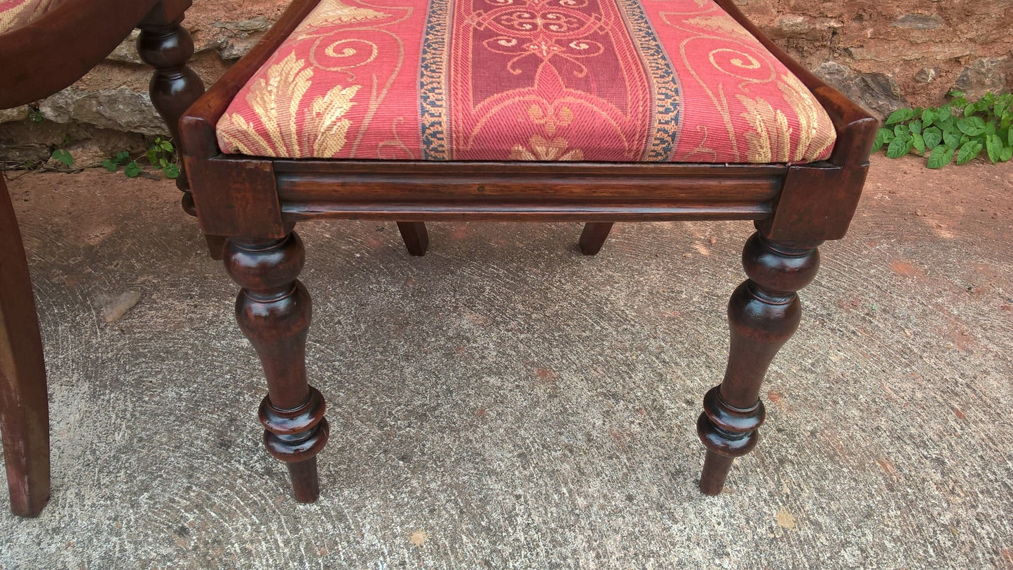 DINING CHAIRS - BALLOON BACK CHAIRS - SET OF 4 CHAIRS