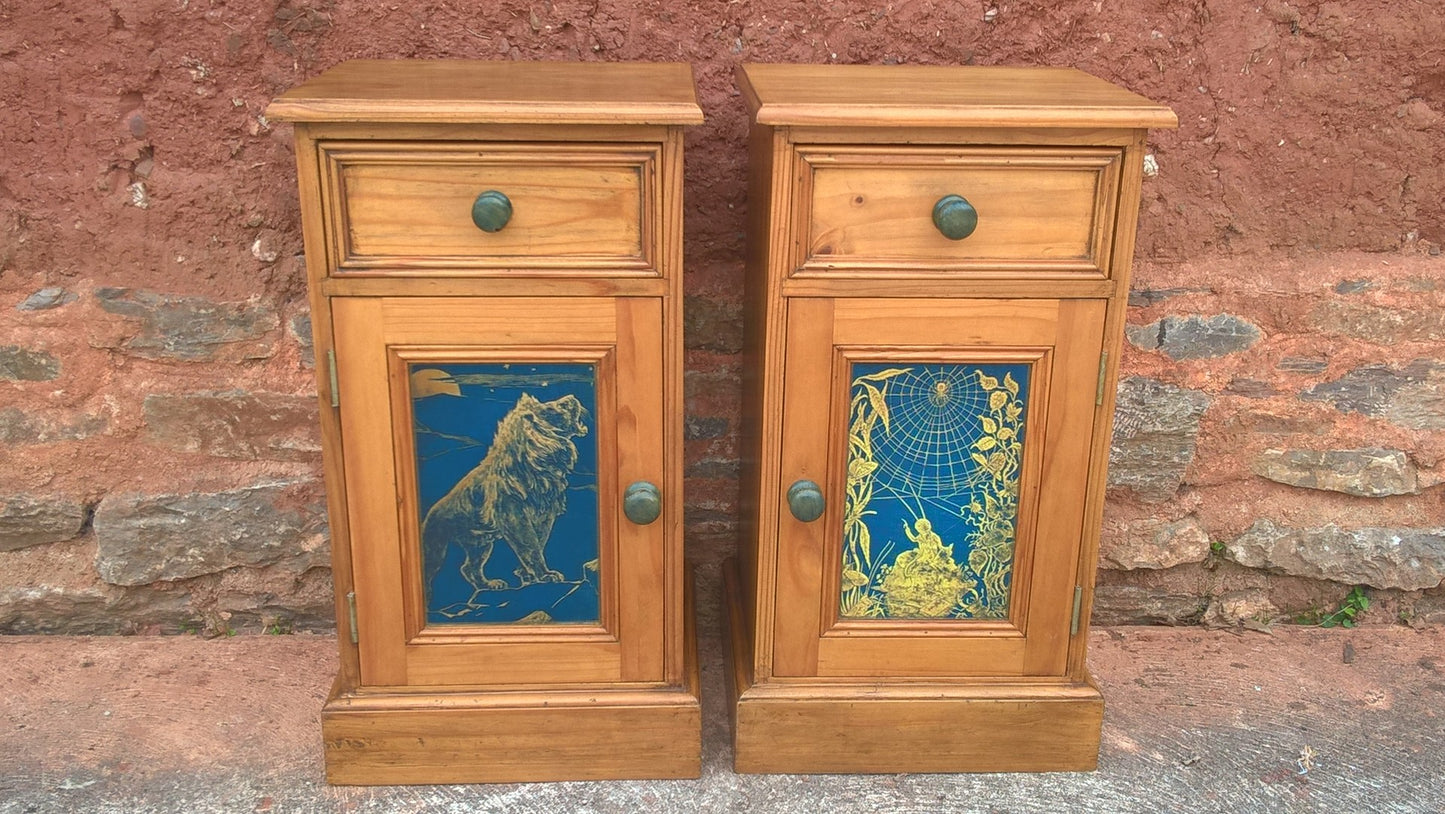 Bedside Cabinets, A Stunning Pair Of Pine Bedside Tables