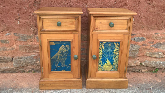 Bedside Cabinets, A Stunning Pair Of Pine Bedside Tables