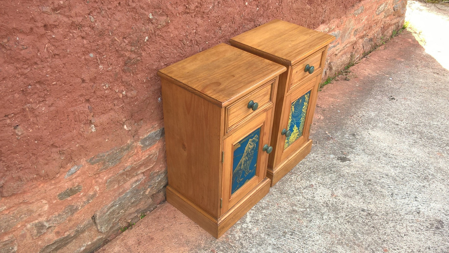Bedside Cabinets, A Stunning Pair Of Pine Bedside Tables