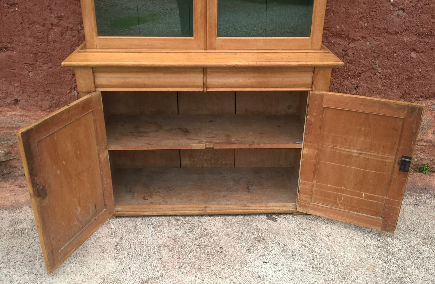 Gorgeous Antique Pine Glazed Dresser / Country Pine Bookcase