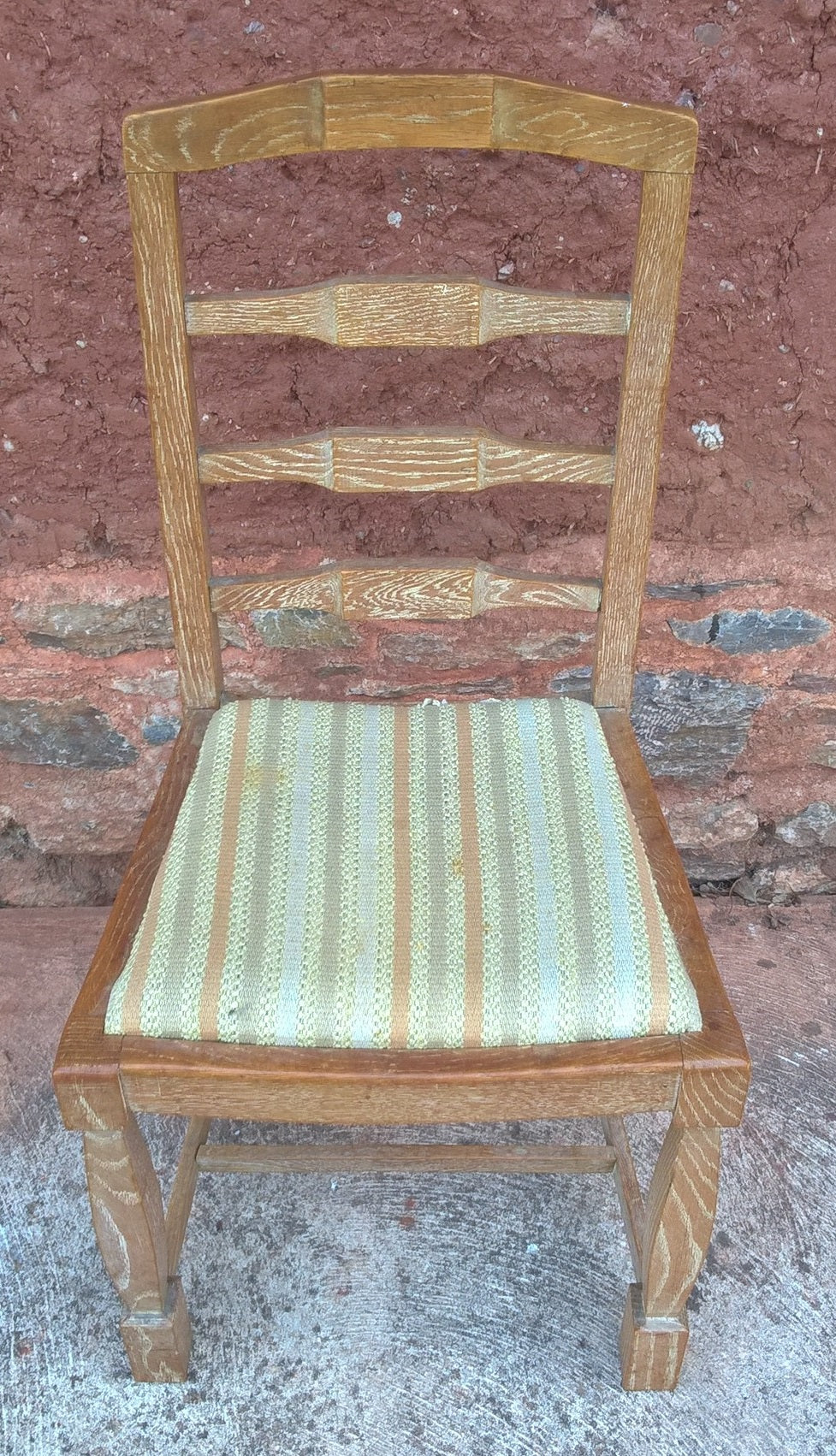 Set Of Six Arts And Crafts Limed Oak Dining Chairs