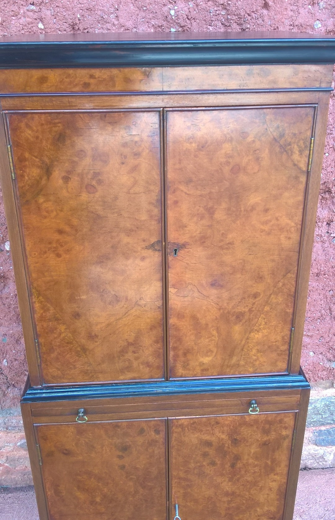 Stunning Burr Walnut Drinks Cabinet / Vintage Cocktail Cabinet