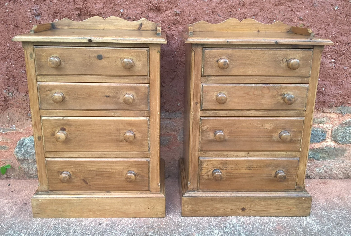 Lovely Pair Of Antique Style Pine Bedside Chests