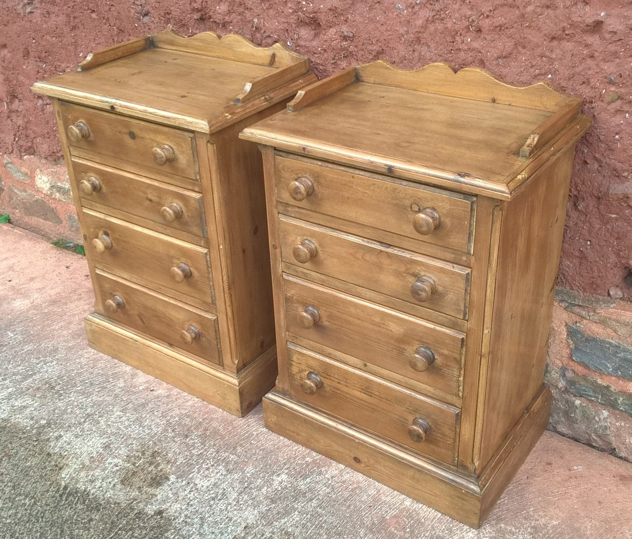 Lovely Pair Of Antique Style Pine Bedside Chests