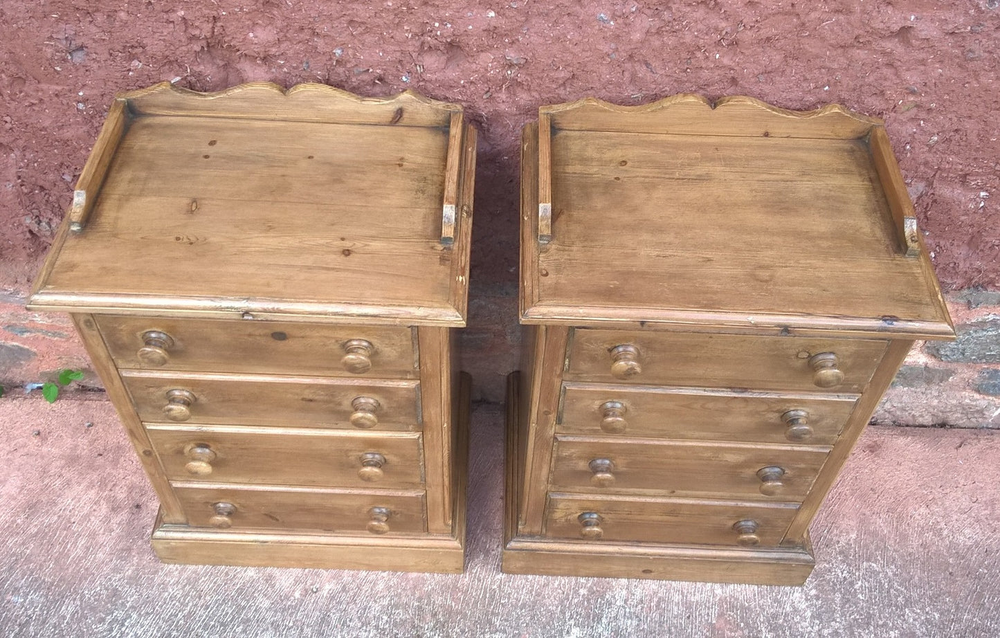 Lovely Pair Of Antique Style Pine Bedside Chests