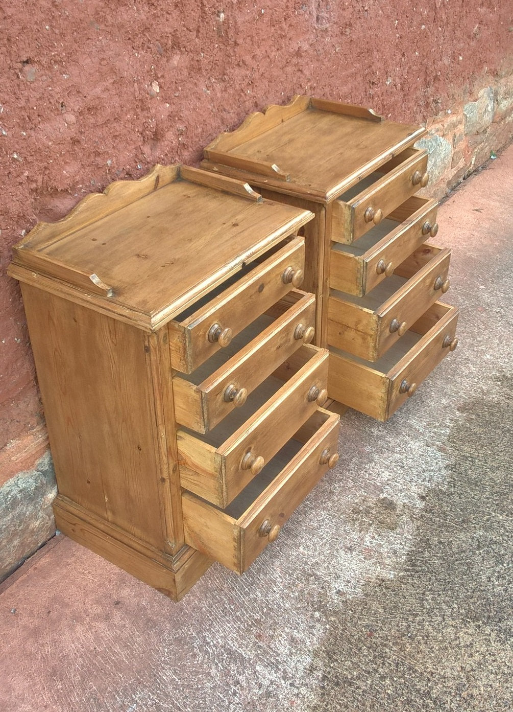 Lovely Pair Of Antique Style Pine Bedside Chests