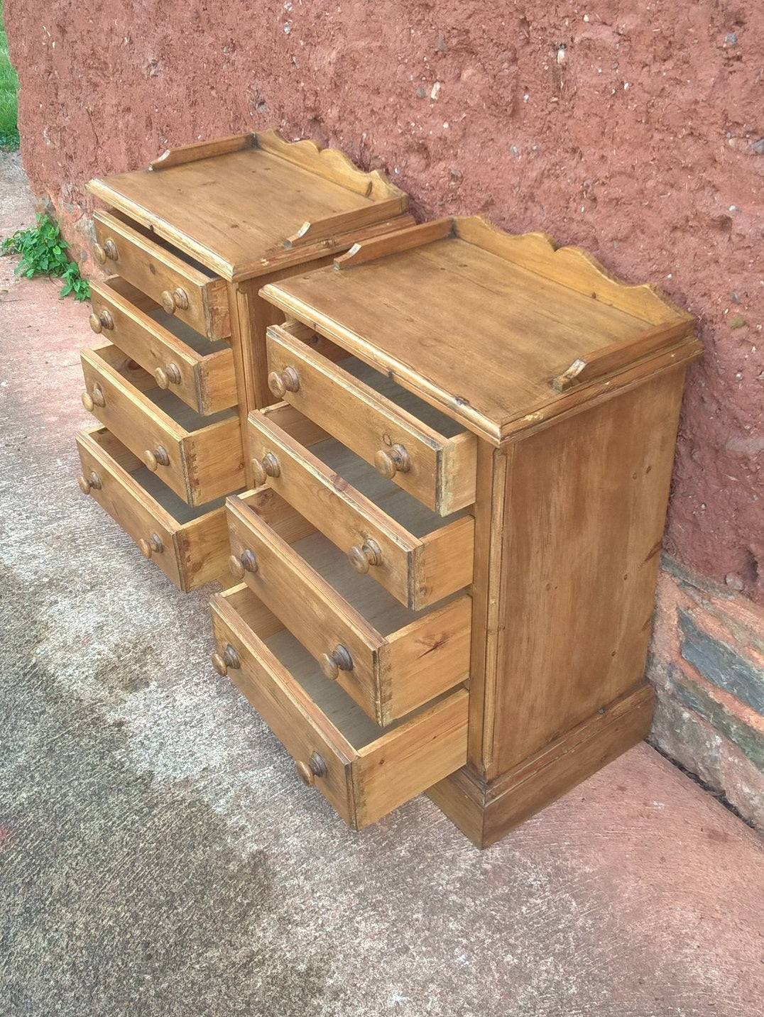 Lovely Pair Of Antique Style Pine Bedside Chests
