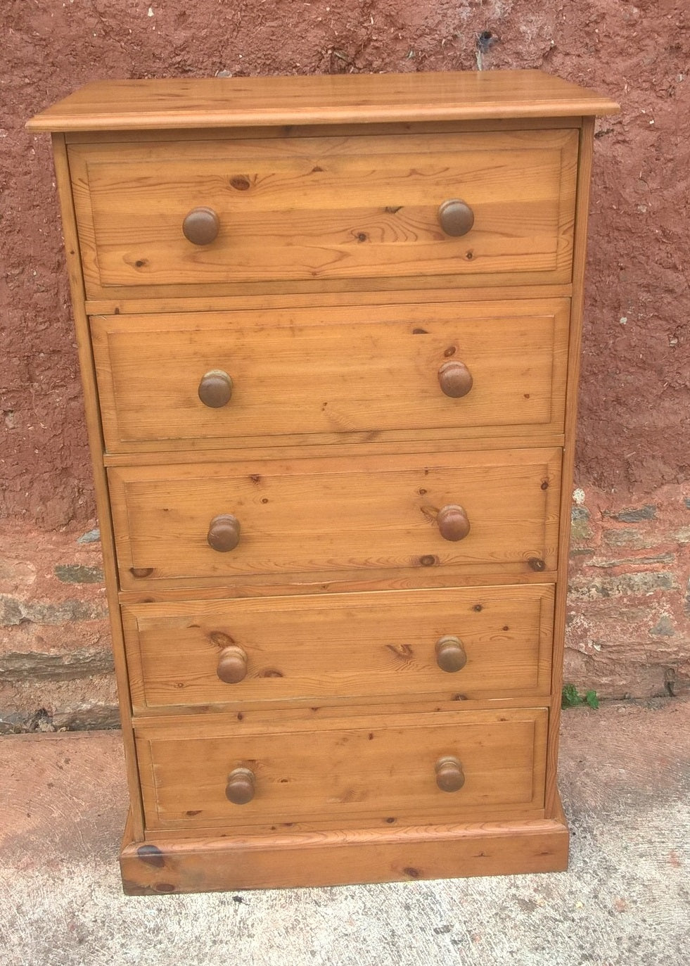 Good Quality Solid Pine Tallboy Chest Of Drawers