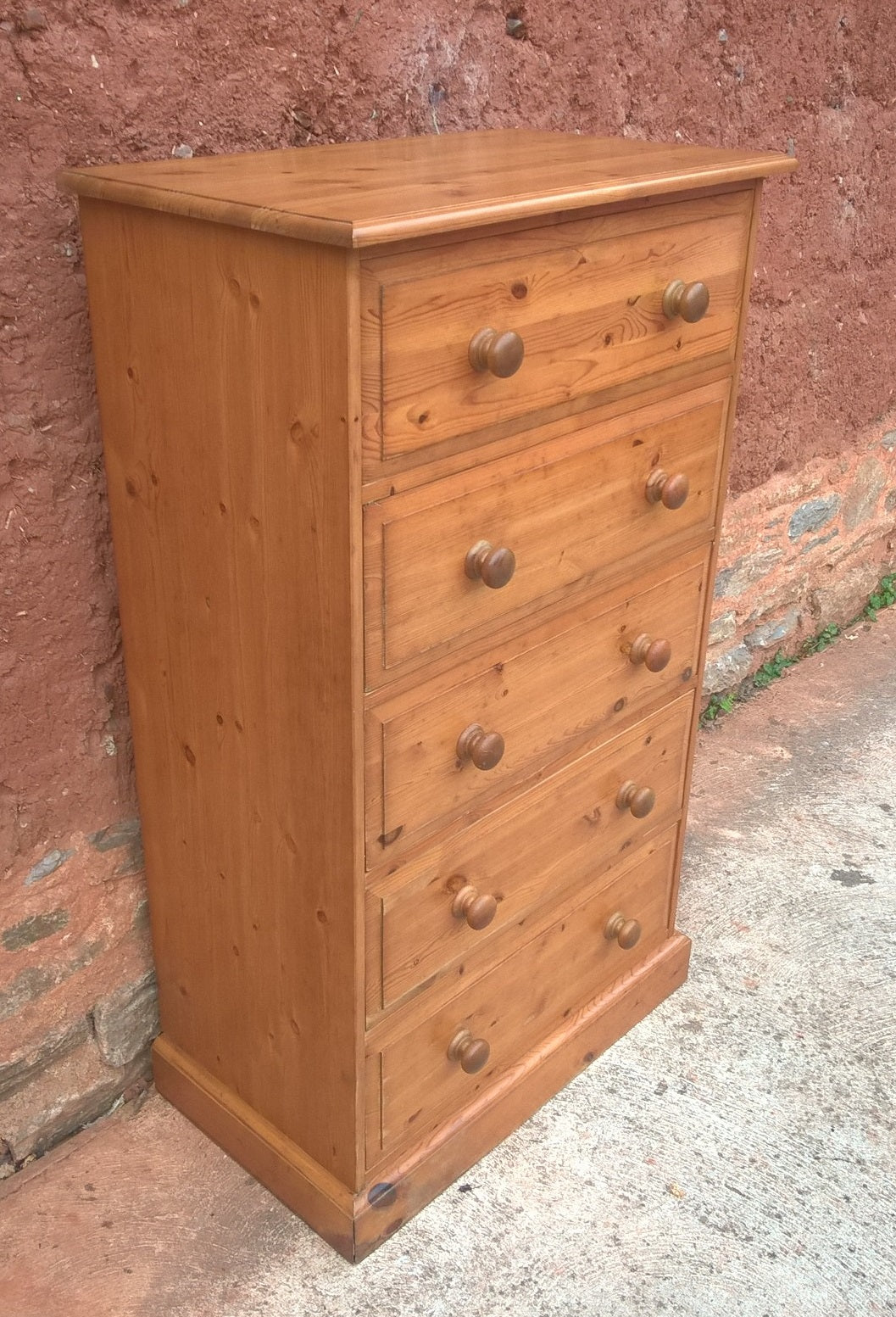 Good Quality Solid Pine Tallboy Chest Of Drawers