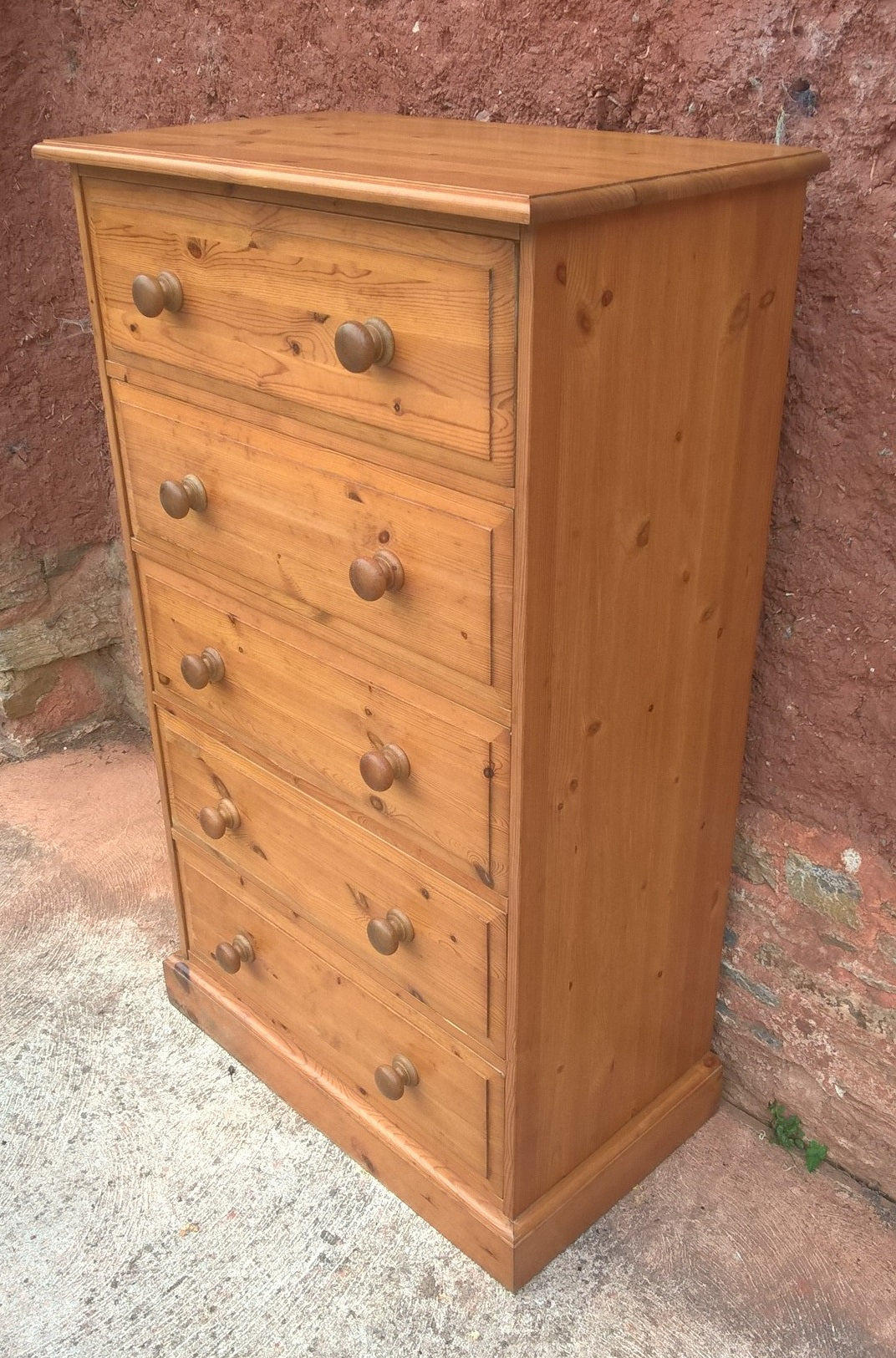 Good Quality Solid Pine Tallboy Chest Of Drawers
