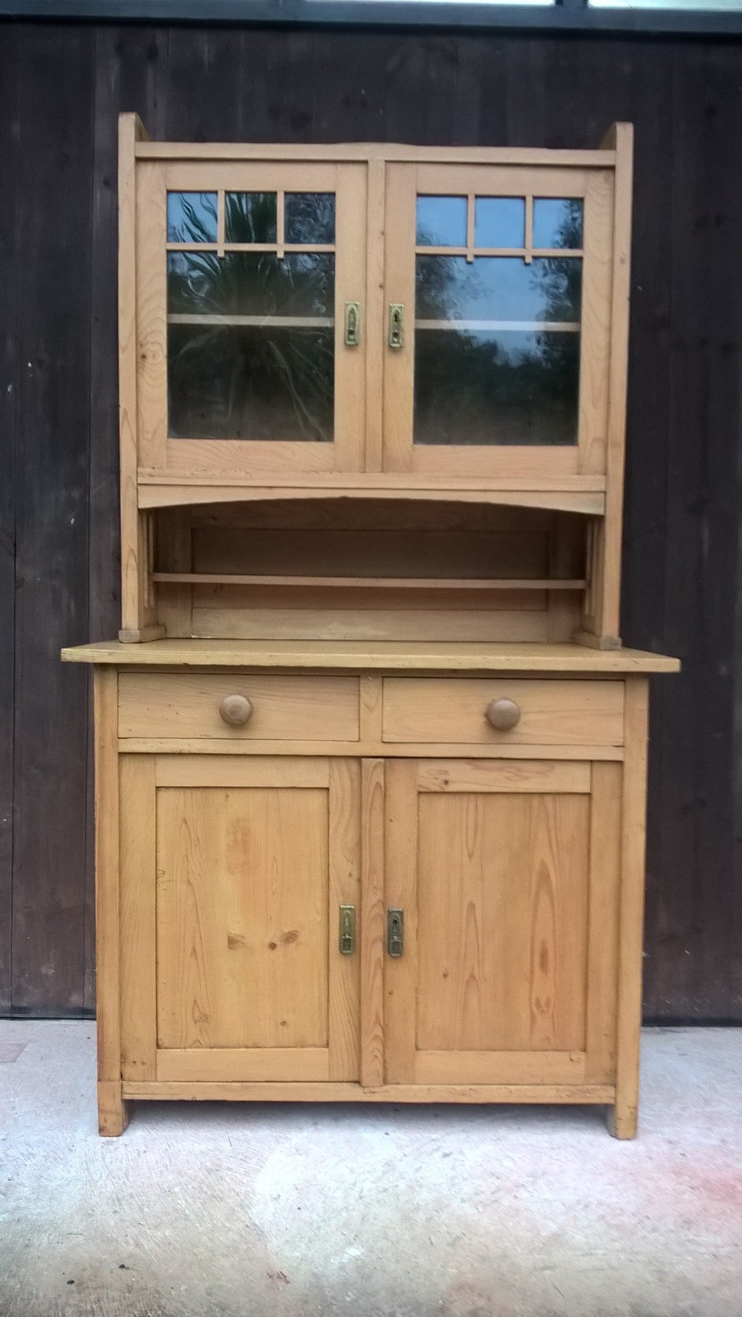 Vintage Stripped Pine Dresser / Vintage Pine Kitchen Cabinet