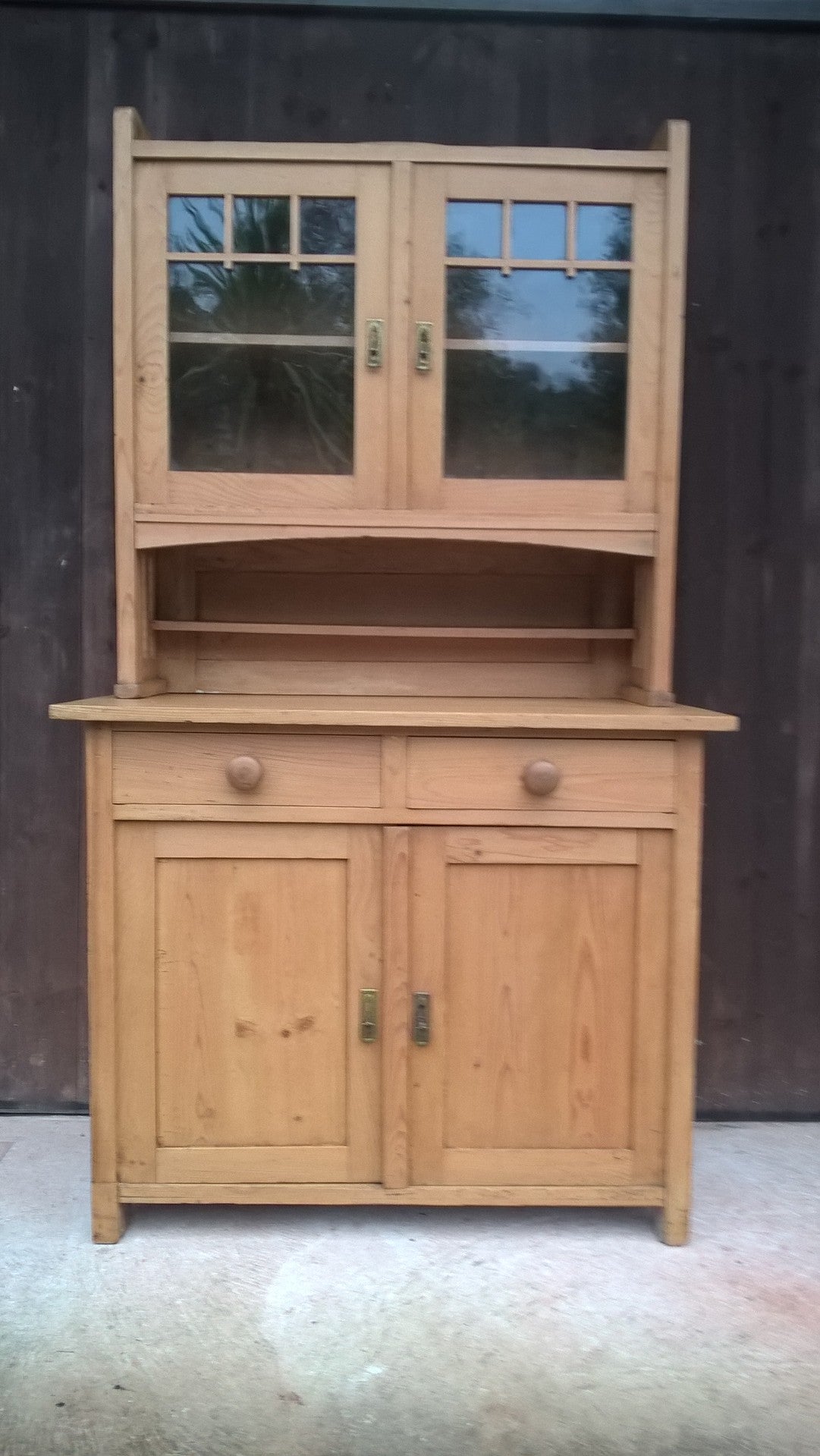 Vintage Stripped Pine Dresser / Vintage Pine Kitchen Cabinet